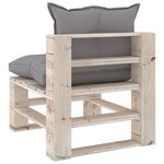 Vidaxl salon de jardin palette 7 pièces avec coussins bois de pin