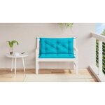 vidaXL Coussins de banc de jardin lot de 2 turquoise 100x50x7 cm tissu