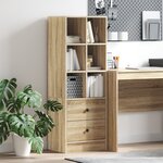 vidaXL Unité de rangement en chêne Sonoma Chêne Sonoma MDF Grand