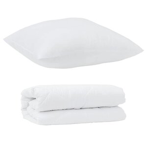 vidaXL Ensemble de Duvet avec oreiller 2 Pièces Blanc Microfibre