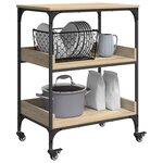 vidaXL Chariot de cuisine Chêne Sonoma 60 x 41 x 80 5 cm