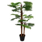 vidaXL Palmier Artificiel avec Feuilles en Éventail Vert