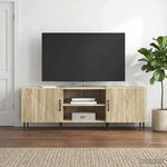 vidaXL Meuble TV Chêne Sonoma 150 x 31 x 50 cm Bois d'ingénierie