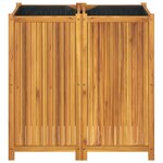 vidaXL Jardinière avec doublure 100x50x100 cm bois massif d'acacia