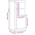 vidaXL Buffet Marron 41 x 37 x 100 cm Bois d'ingénierie