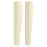 vidaXL Tête de lit avec oreilles Crème 147x23x118/128 cm Similicuir