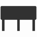 vidaXL Tête de lit Chêne noir 140 cm Bois d'ingénierie