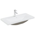 vidaXL Meuble lavabo avec bassin et robinet intégrés vieux bois