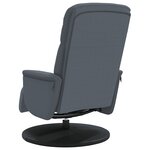 vidaXL Fauteuil inclinable avec repose-pied gris foncé velours