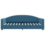 vidaXL Lit de jour avec matelas bleu 90x200 cm velours
