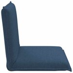 vidaXL Fauteuil de sol ajustable Bleu Tissu