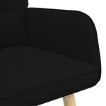 vidaXL Sofa 2 places Noir 115 x 61 x 87 cm Tissu