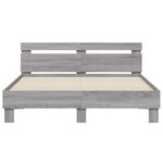 vidaXL Cadre de lit sans matelas sonoma gris 140x190 cm
