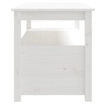 vidaXL Table basse Blanc 102x49x55 cm Bois massif de pin