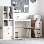 vidaXL Bureau d'écriture Blanc MDF 80 x 40 x 76 cm Style simple