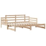 vidaXL Lit de jour avec gigogne et tiroirs sans matelas 80x200 cm