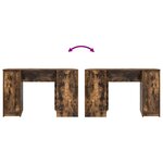 vidaXL Bureau chêne fumé 120x42x76 cm bois d'ingénierie