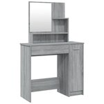 vidaXL Coiffeuse avec miroir Sonoma gris 86 5x35x136 cm