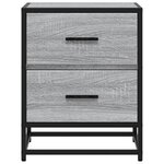 vidaXL Tables de chevet 2 Pièces sonoma gris 40x31x50 cm bois ingénierie