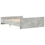 vidaXL Cadre de lit sans matelas gris béton 120x200 cm