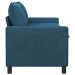 vidaXL Canapé Bleu 156 x 81 x 87 5 cm Velours