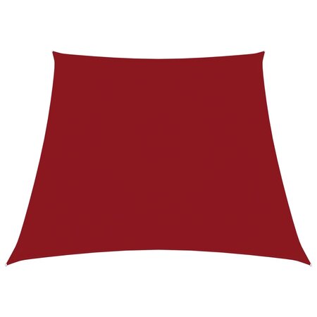 vidaXL Voile de parasol Tissu Oxford trapèze 3/4x3 m Rouge