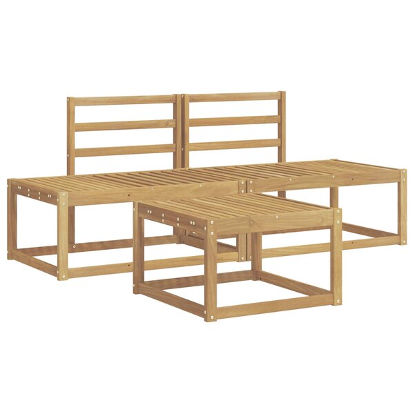 vidaXL Ensemble de canapés d'extérieur 3 Pièces Blanc