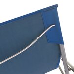vidaXL Chaises de plage pliables lot de 2 Acier et tissu oxford Bleu