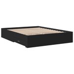 vidaXL Cadre de lit avec tiroirs sans matelas noir 140x200 cm