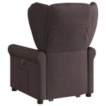 vidaXL Fauteuil inclinable de massage Marron foncé Tissu