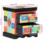 vidaXL Cabinet de chevet avec tiroir Multicolore 40 x 35 x 45 cm