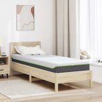 vidaXL Matelas Blanc et Gris 70 x 200 cm Ressort ensaché