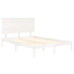 vidaXL Cadre de lit sans matelas blanc 140x200 cm bois de pin massif