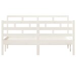 vidaXL Cadre de lit sans matelas blanc bois massif 140x190 cm