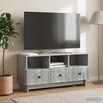 vidaXL Meuble TV Sonoma gris 102 x 34 5 x 50 cm Bois d'ingénierie