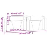 vidaXL Coussin de tête de lit noir 180 cm similicuir