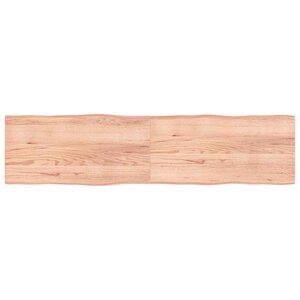 vidaXL Dessus de table bois massif traité bordure assortie
