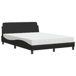 vidaXL Lit avec matelas Dover noir 120x200 cm similicuir