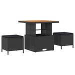 vidaXL Ensemble de canapé de jardin 13 Pièces Noir polyrotin