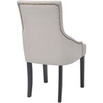 vidaXL Chaises à manger lot de 4 gris crème tissu