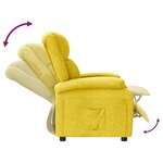 vidaXL Fauteuil inclinable Jaune Tissu