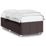 vidaXL Cadre de lit sans matelas marron foncé 90x190 cm tissu