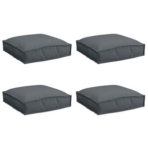 vidaXL Coussin pour assise de palette 4 Pièces Anthracite 40 x 40 x 8 cm