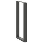 vidaXL Pieds de table de bar en U 2 pièces Anthracite 40 x (100-101) cm Acier