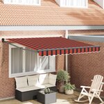 vidaXL Auvent Rouge et Noir 350 x 250 x 165 cm Polyester