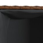 vidaXL Jardinière avec 2 pots marron 72x30x32 cm résine tressée