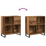 Cabinet d'enregistrement vidaXL en chêne artisan 84 5x38x89 cm en bois d'ingénierie