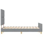vidaXL Cadre de lit Gris Clair 120x200 cm Tissu