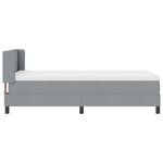 vidaXL Lit box spring avec matelas gris clair  90 x 200 cm  en tissu.