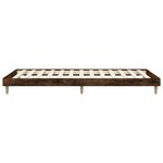 vidaXL Cadre de lit sans matelas chêne fumé 90x190cm bois d'ingénierie